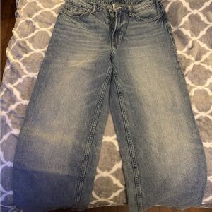 H&M Light Blue Wide Leg Jeans